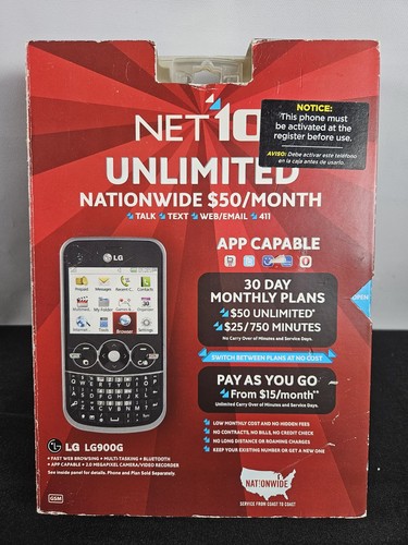 Lg900g net10 qwerty cell - lg,